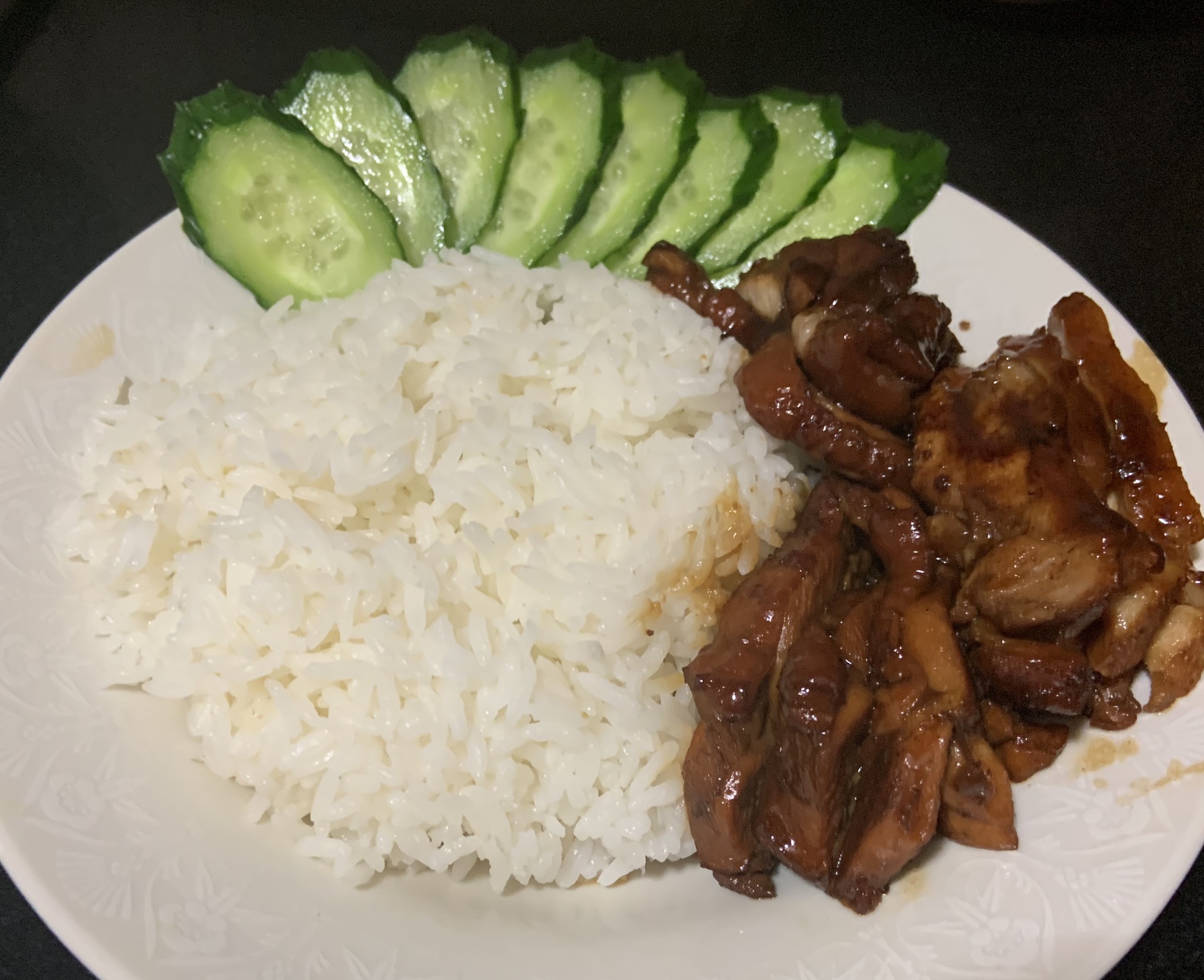 照烧鸡腿肉米饭