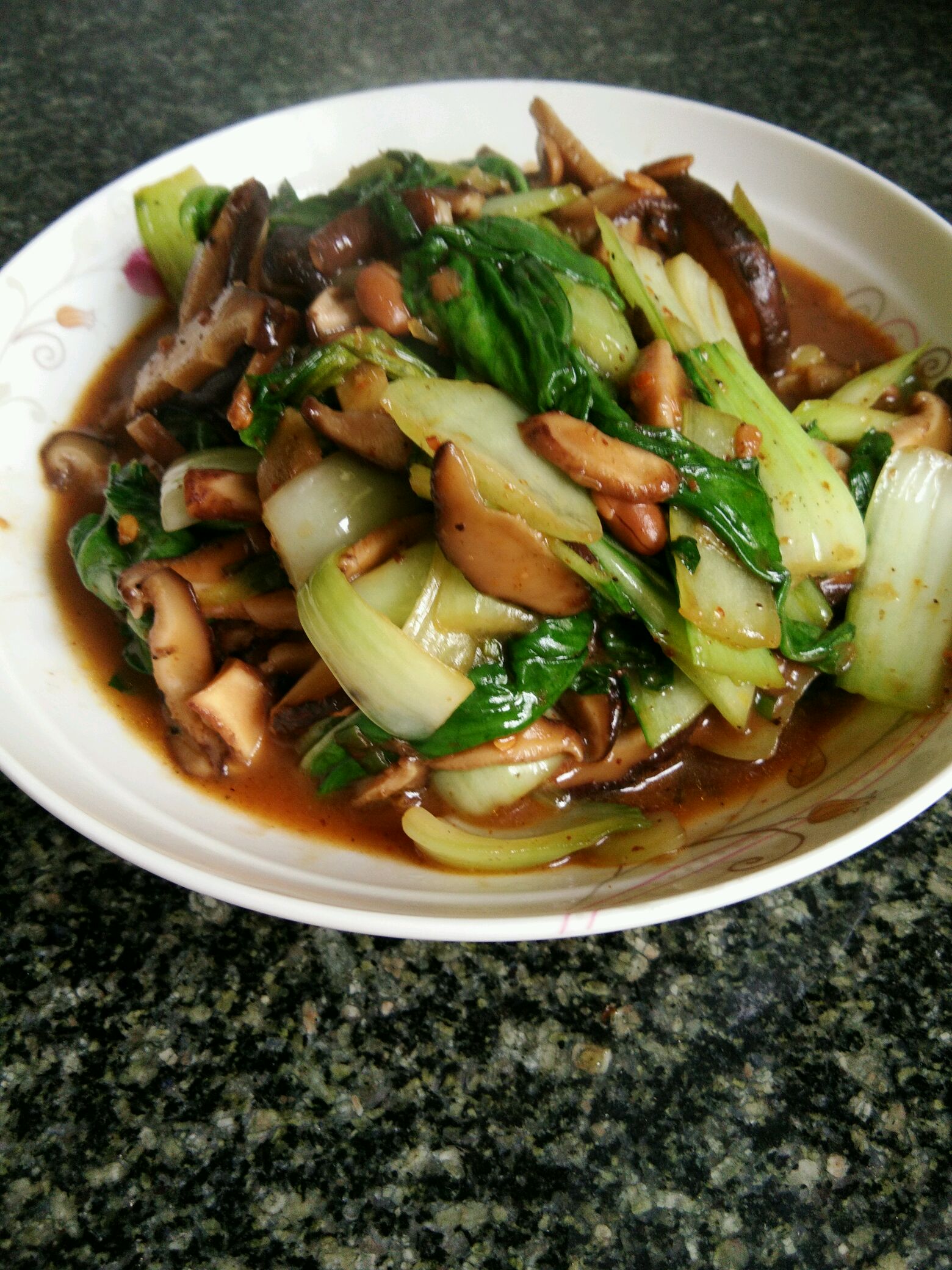 香菇炒油菜