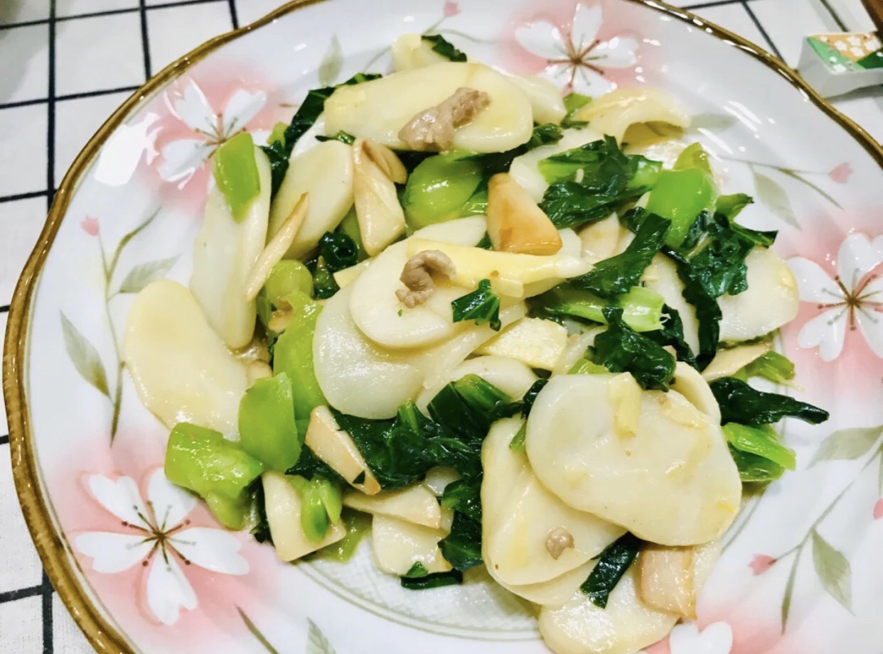 青菜炒年糕的做法