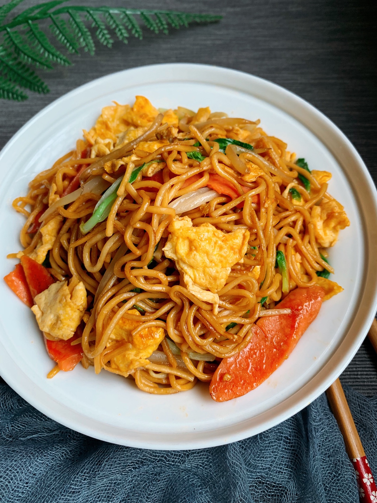 童年不同样,美食有花样#家常炒面的做法图解12