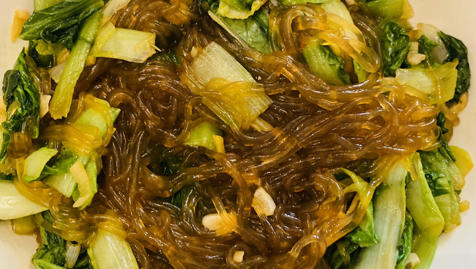 粉条炒小白菜的做法