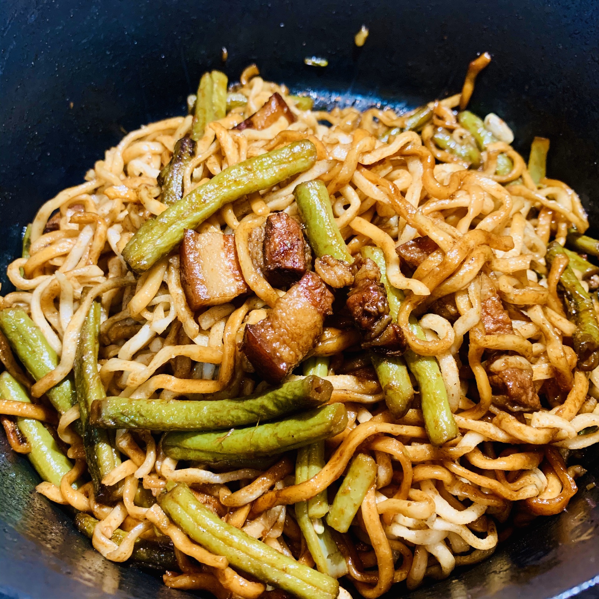 豆角焖面的做法