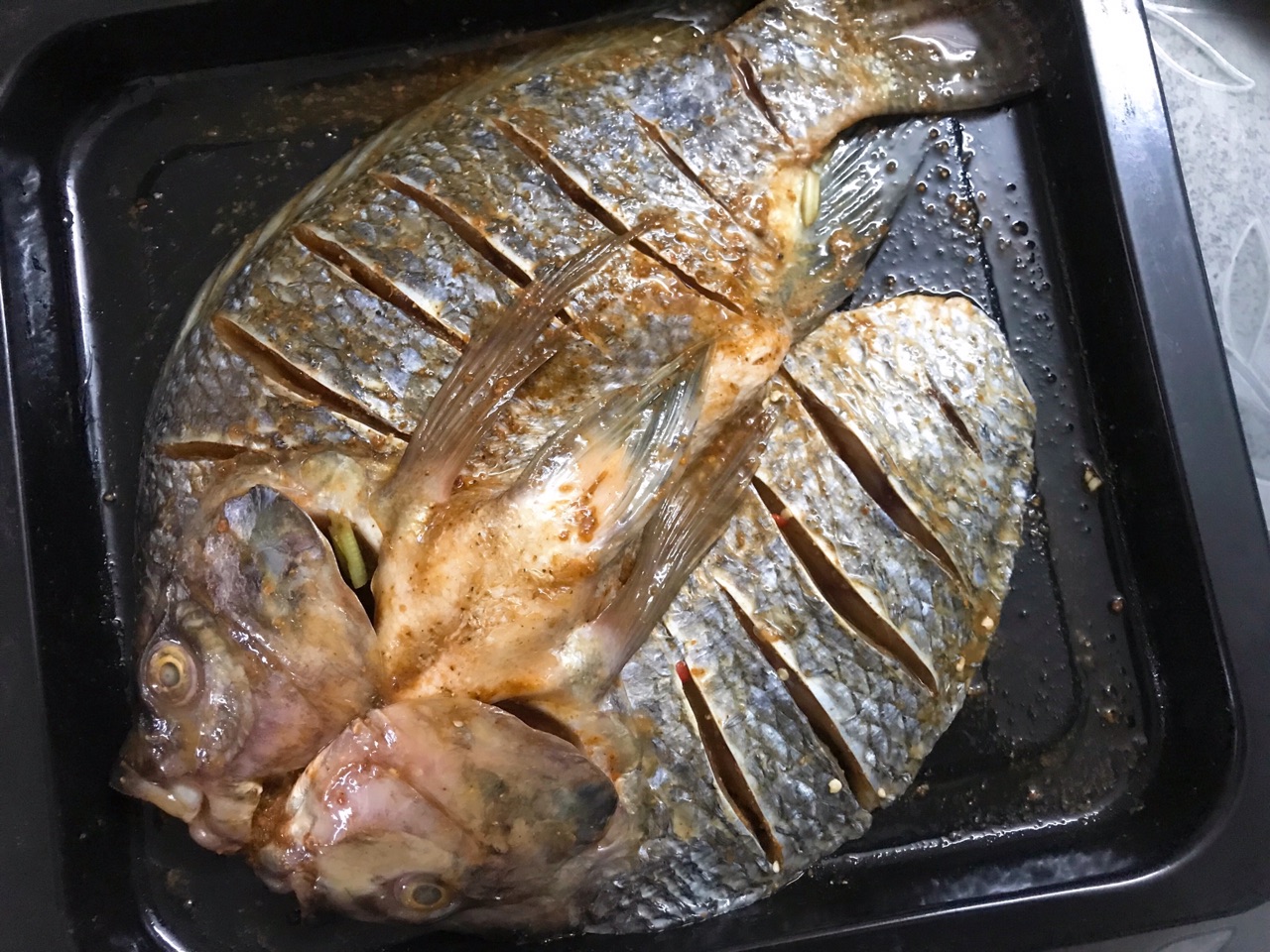 一人一道拿手菜#家庭版烤鱼的做法图解3