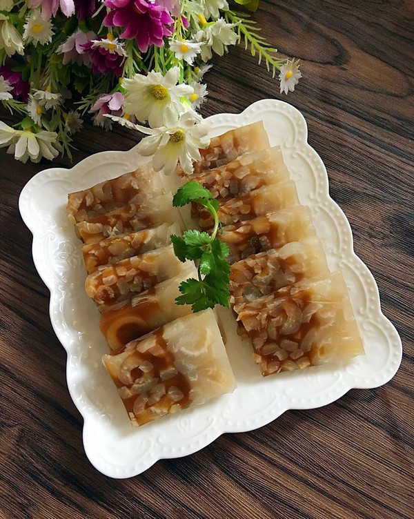 双色皮冻的做法