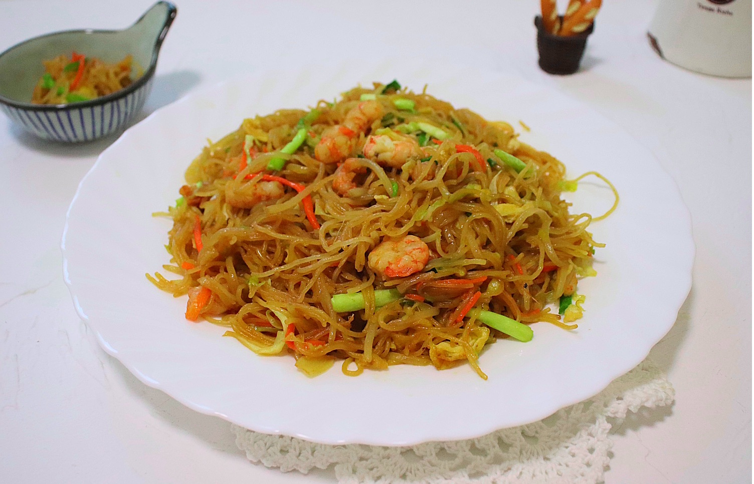虾仁时蔬炒粉干