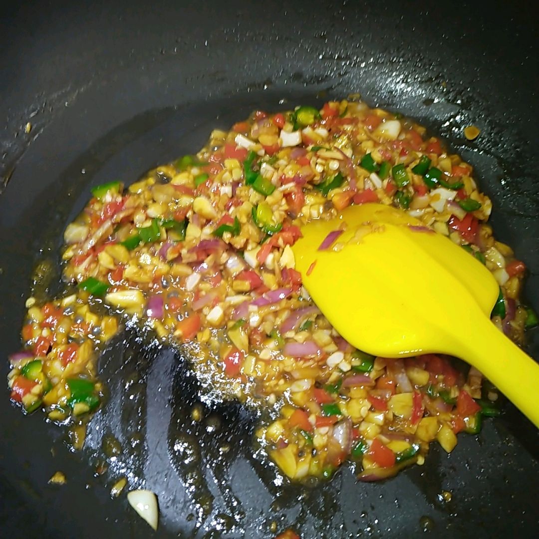 蒜香烤茄子,夜宵摊王,家庭简单版的做解11