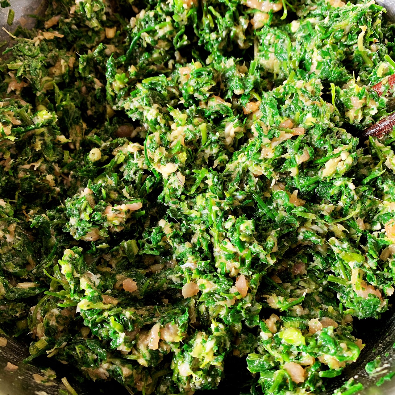 野生荠菜饺子的做法
