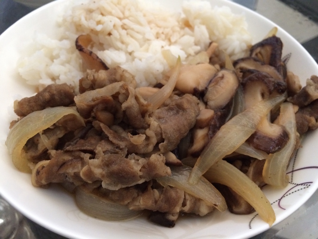 香菇牛丼饭~美味盖饭的做法图解5