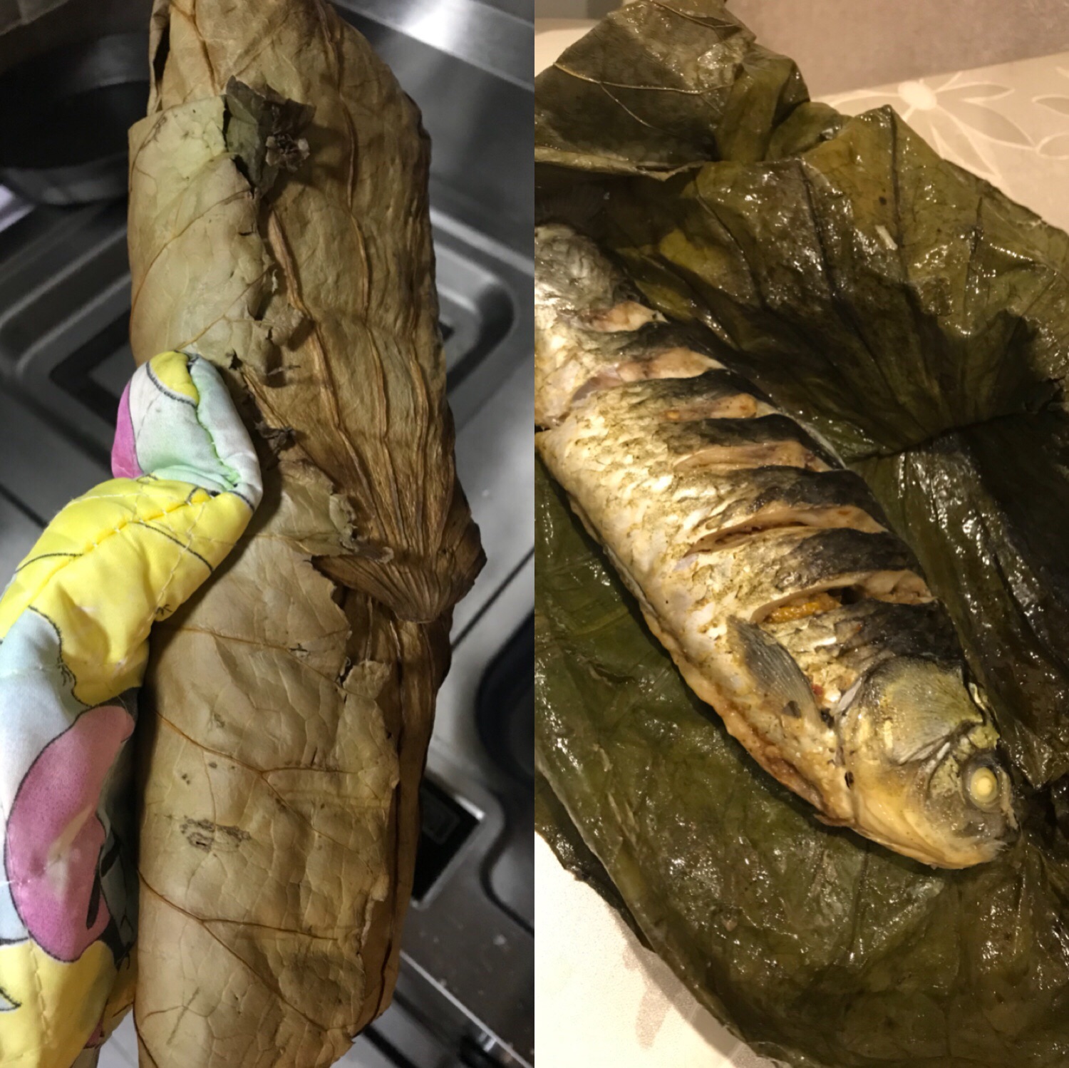 荷叶烤鱼