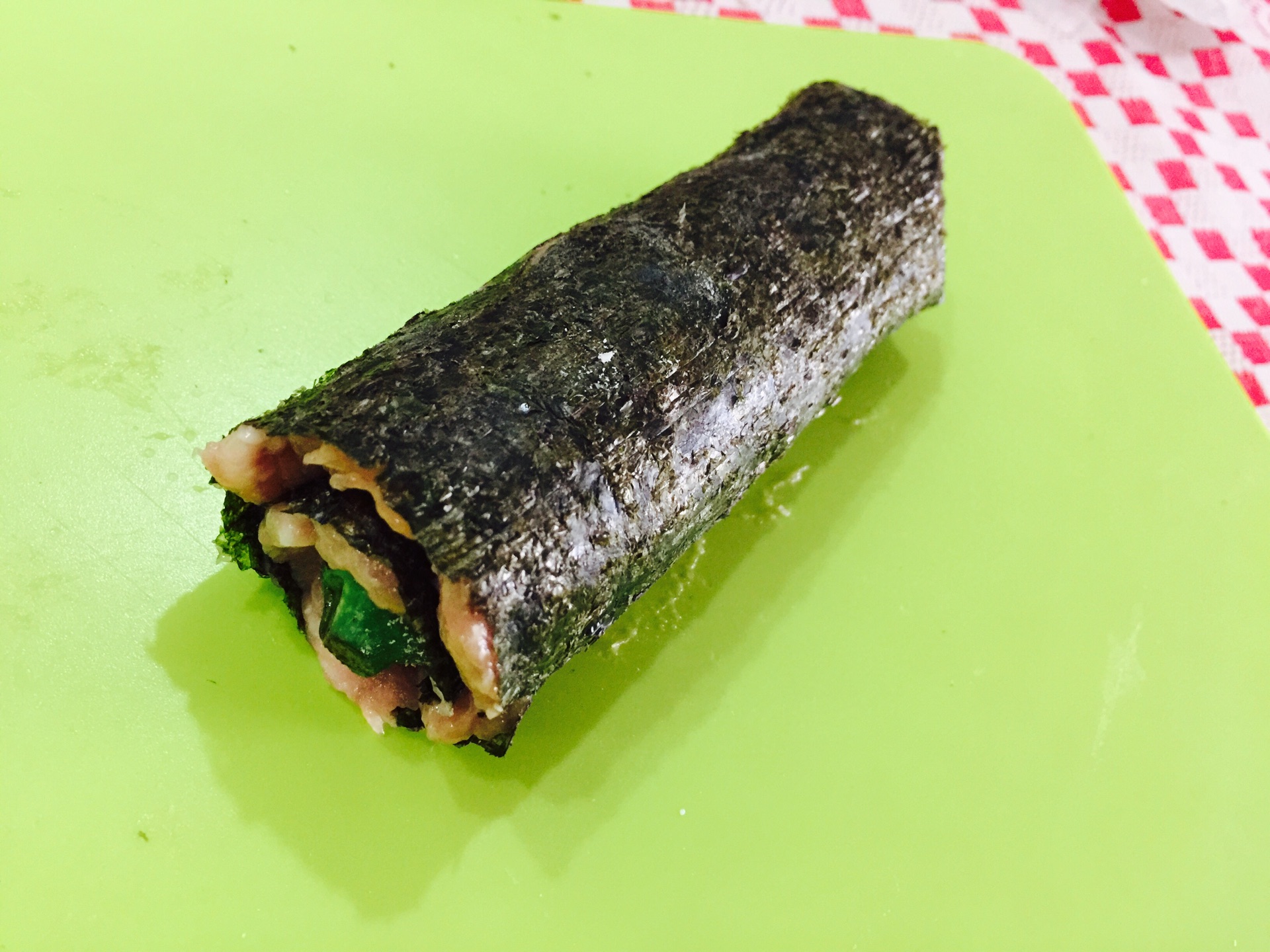 紫菜秋葵肉卷的做法