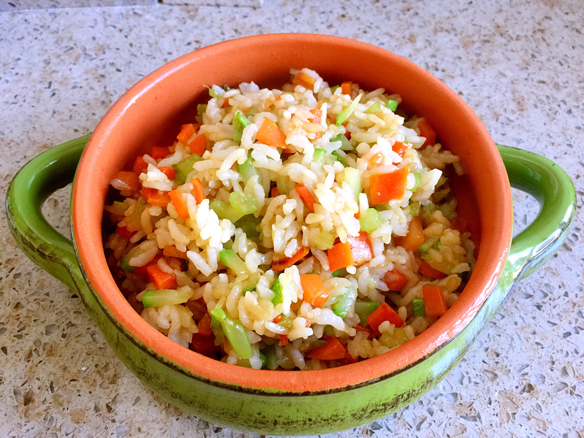 青菜炒米饭的做法图解5