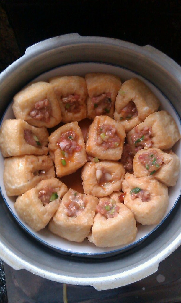 油豆腐包肉的做法图解7