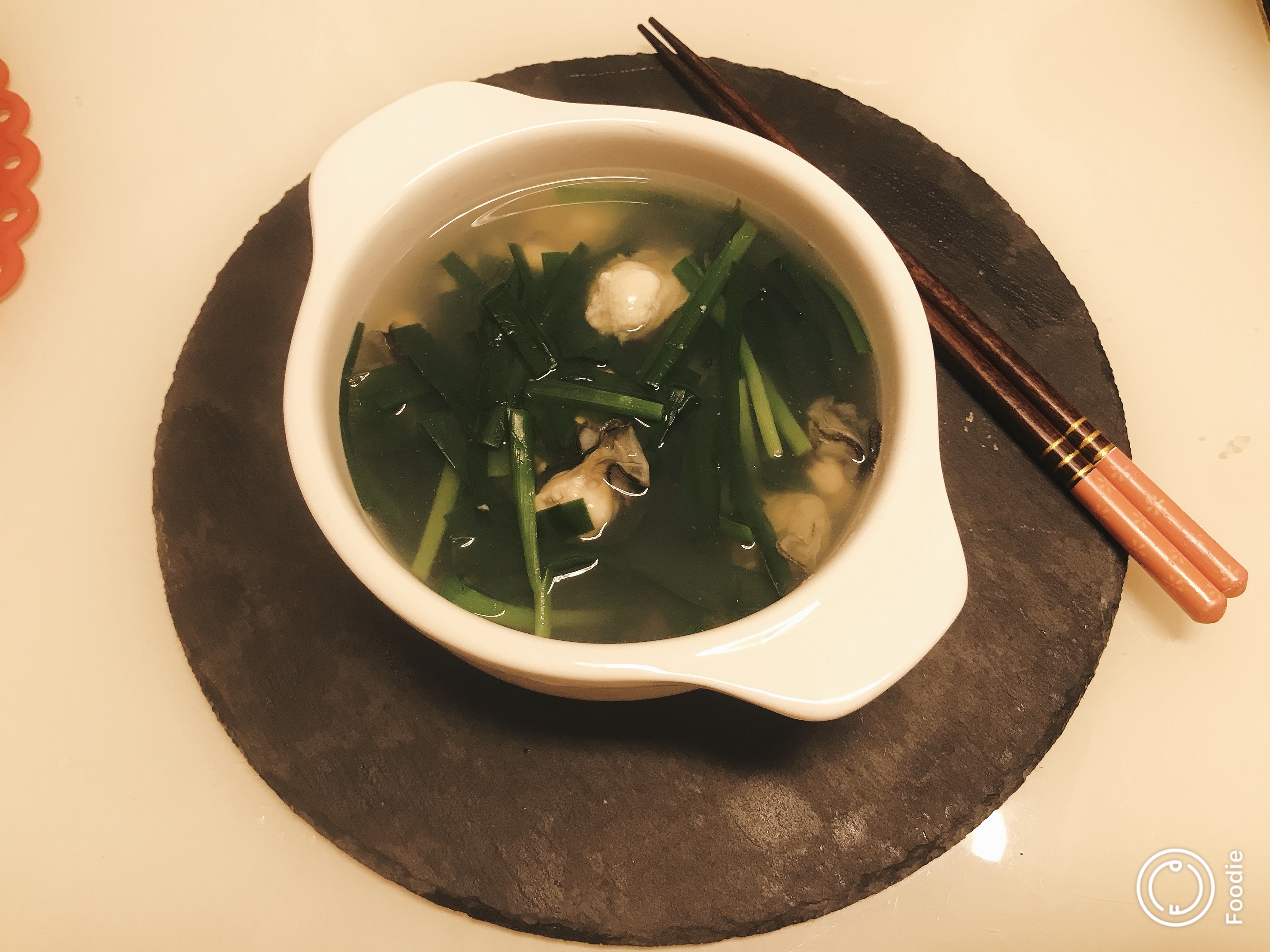 韭菜生蚝汤