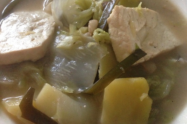 白菜土豆炖豆腐 东北口味