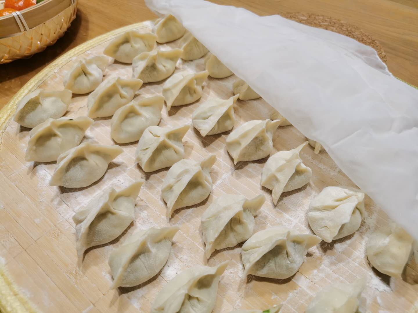 韭菜鸡蛋素水饺的做法
