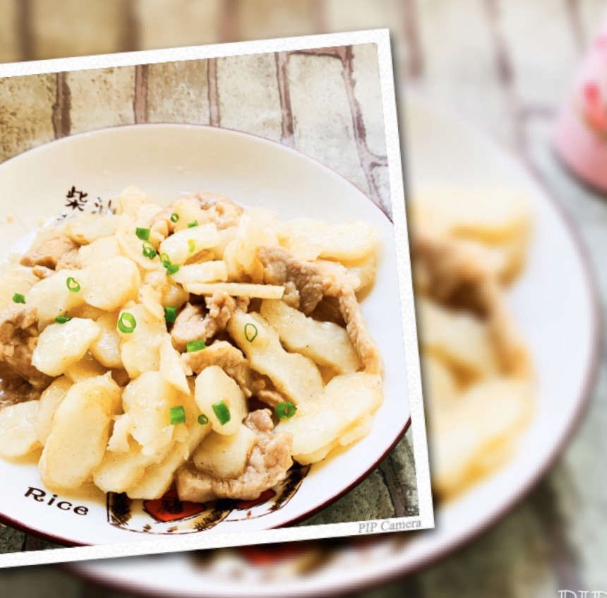 马蹄炒肉片