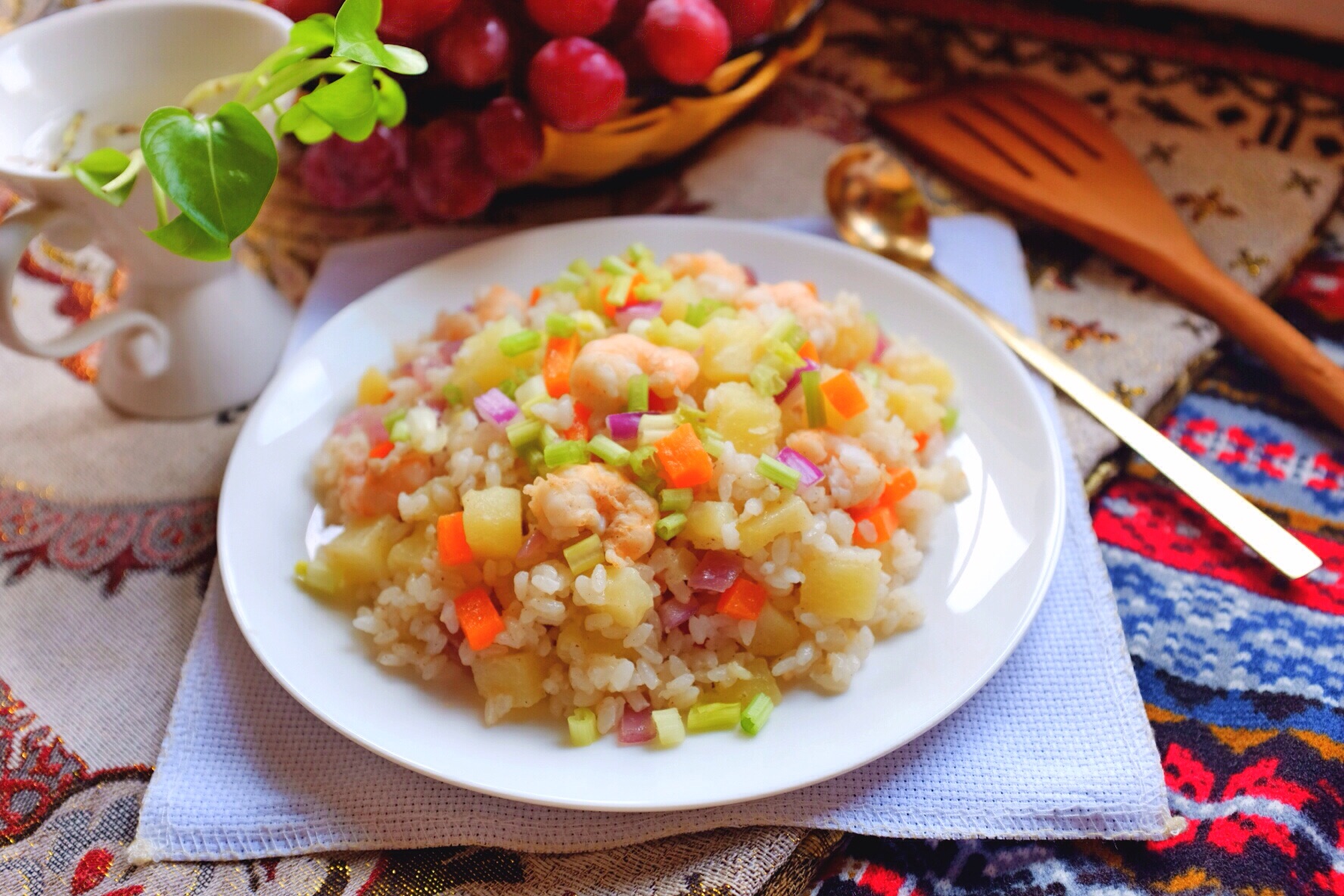 虾仁土豆牛奶烩饭