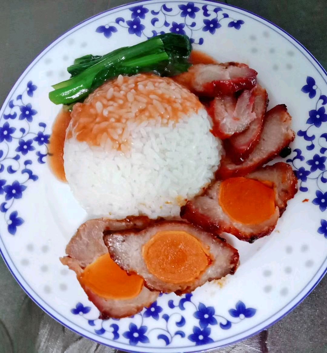 叉烧酿蛋黄