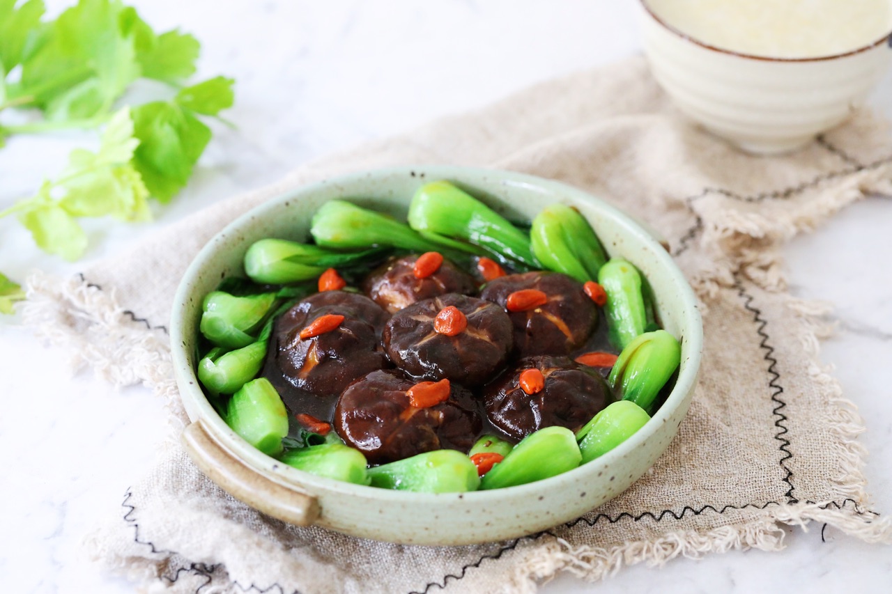钟于经典传统味#油菜扒香菇的做法图解8