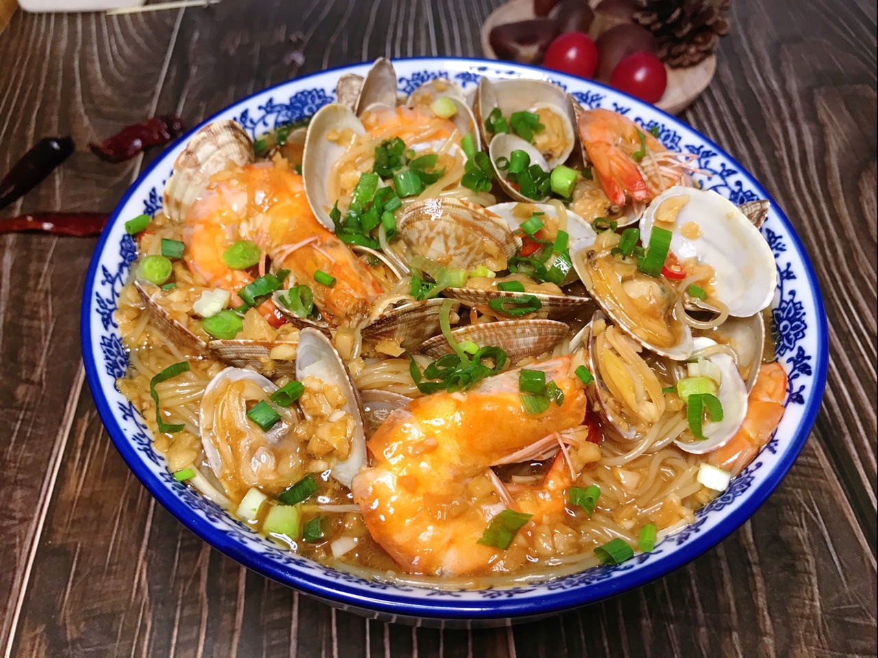花甲海鲜粉丝煲