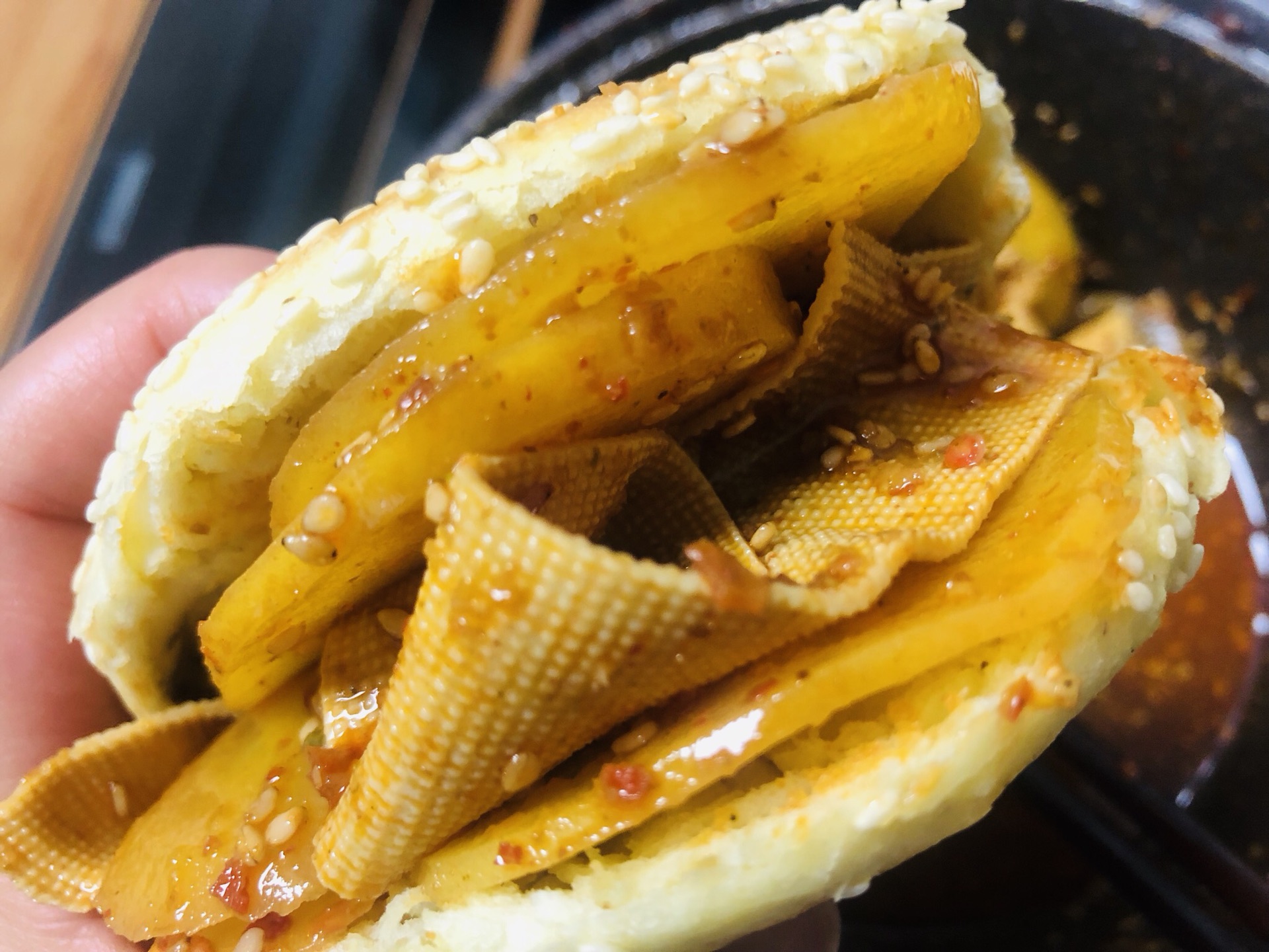 麻辣烫夹馍的做法