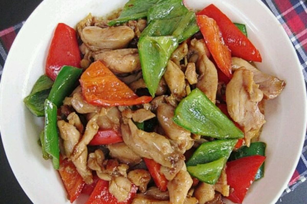 杏鲍菇双椒炒鸡肉