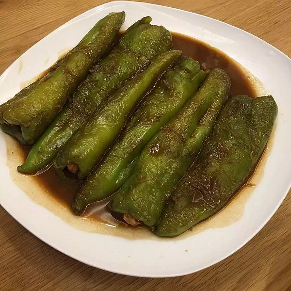 小厨娘酱的油焖辣椒包肉做法的学习成果照_豆果美食