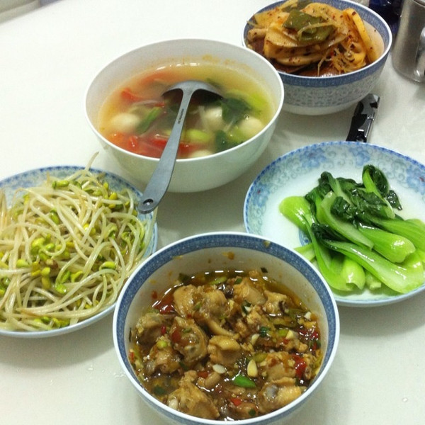 清淡的晚餐