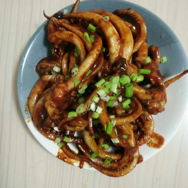 香辣孜然鱿鱼圈的做法