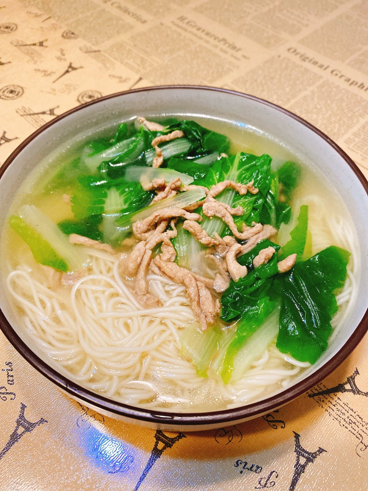 青菜肉丝面