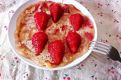 草莓煎饼