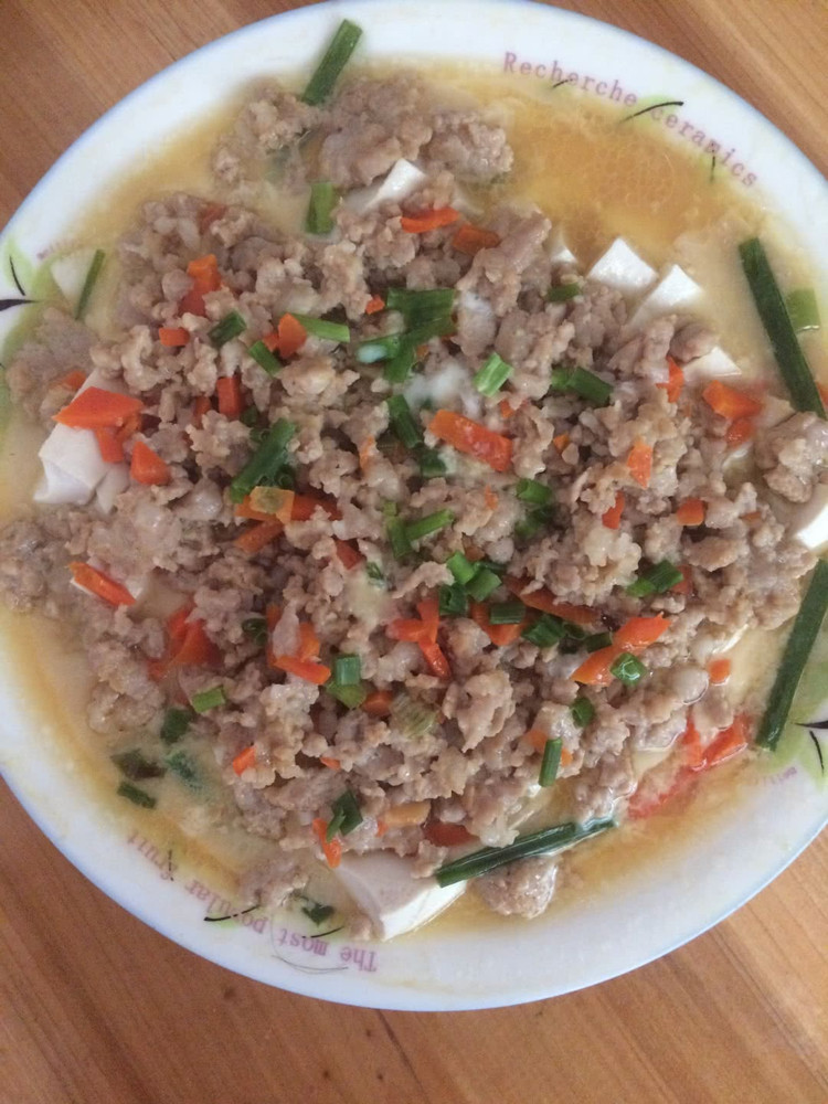 肉沫蒸豆腐的做法