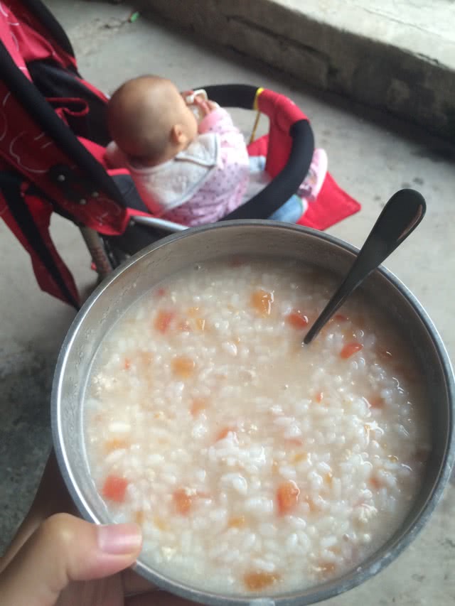 宝宝辅食-西红柿肉末zhou的做法图解5