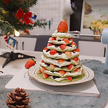 简单好吃的‼️草莓圣诞树松饼