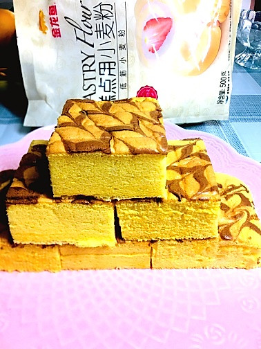 拉花古早蛋糕的做法
