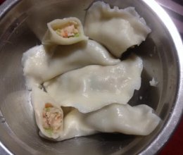 鲜虾水饺（家庭版的）的做法