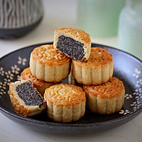 藜麦黑芝麻玫沙月饼的做法图解14