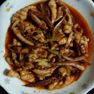 蒜蓉辣酱炒鱿鱼