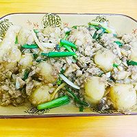 肉沫虾米炒土豆泥丸子的做法图解8
