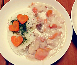 白咖喱鸡肉饭（日本奶油炖菜クり一ムシチュ―）125的做法