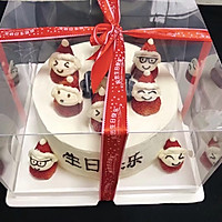 草莓小雪人☃️生日蛋糕的做法图解25