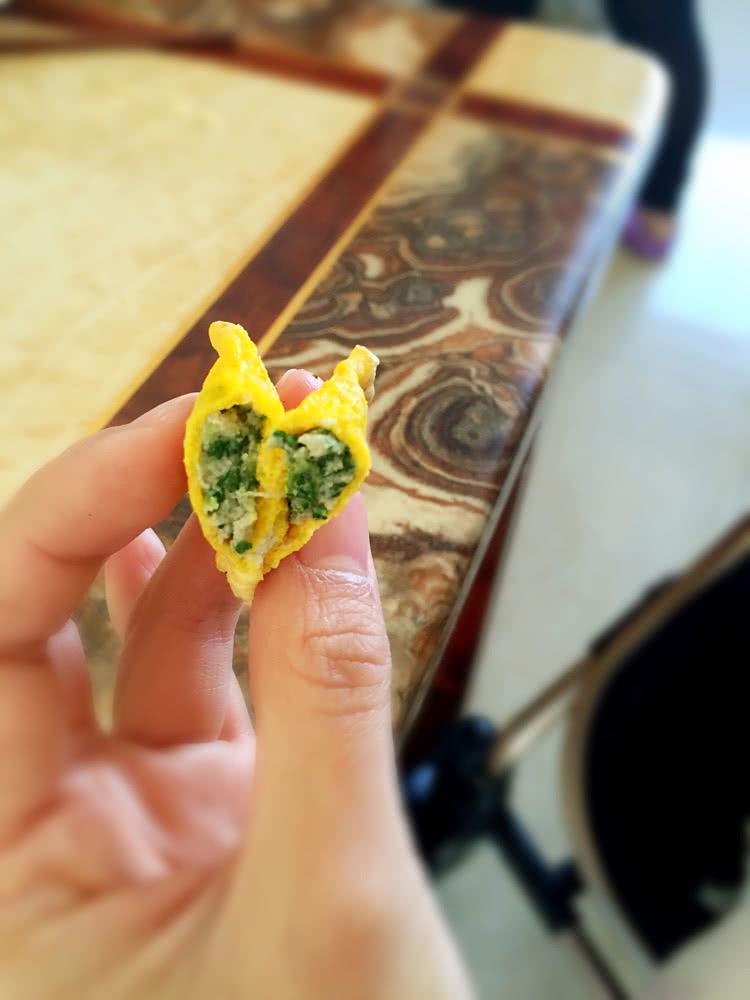 婴儿辅食之蛋皮饺子