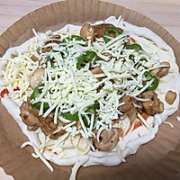 小茴香面皮青椒鸡肉披萨的做法图解4