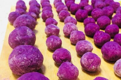 紫薯球&芝士夹心紫薯球
