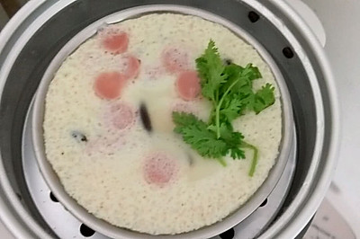 香菇火腿鸡蛋羹