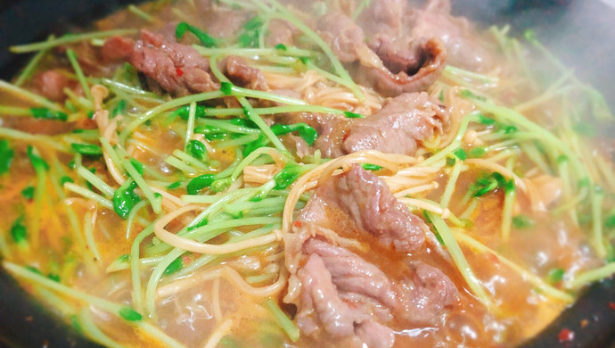 超简单的家庭版水煮牛肉片