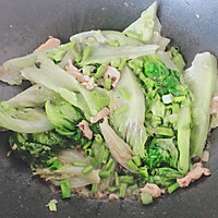 豆豉蒜蓉肉片炒生菜的做法图解5