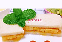 #换着花样吃早餐#香蕉柚子茶吐司的做法
