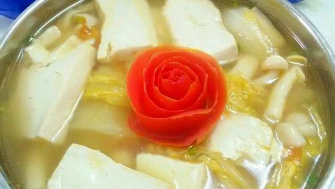 西红柿白菜豆腐汤