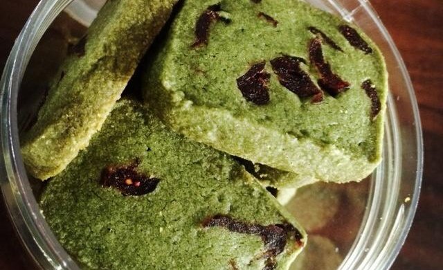 抹茶蔓越莓饼干